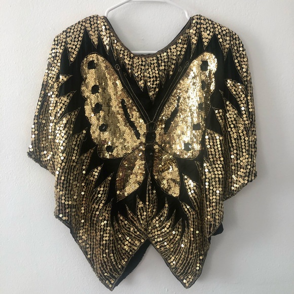 Vintage | Sequin Butterfly Top - Picture 4 of 6